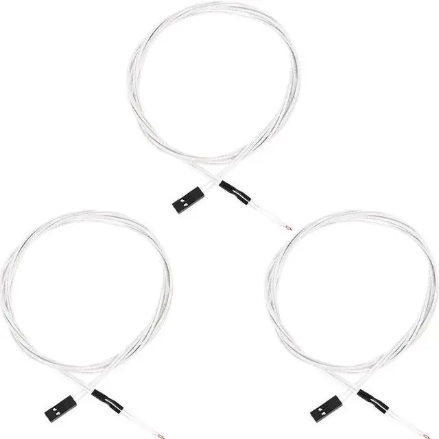 Main image of NTC 3950 100K Thermistor with 1 Meter Wire and Black Female 2 Pin Head 3pcs