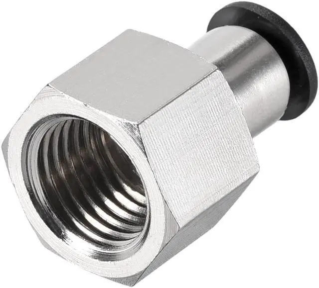 Alt view image 3 of 3 - Push To Connect Tube Fitting Adapter 4mm Tube OD X 1/4 NPT Female Straight Pneumatic Connecter Connect Pipe Fitting