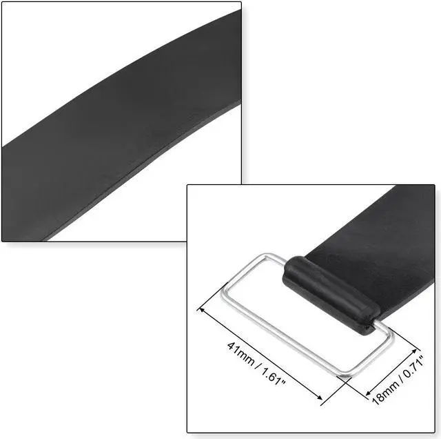 Alt view image 3 of 3 - Non-Slip Battery Straps Rubber Band, 7.1" x 1", Black 5pcs