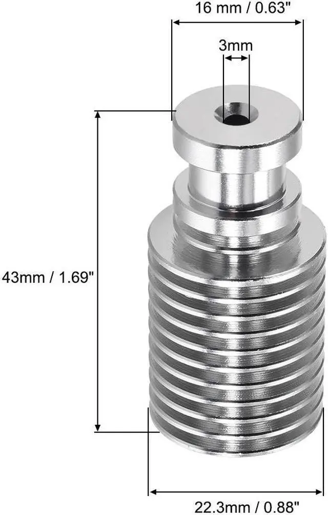 Alt view image 6 of 8 - Heatsink for 3D Printers Heat Sink, Fit for 3mm Filament, for V6 Heatbreak 3pcs