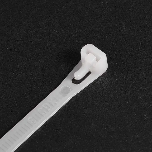 Alt view image 4 of 4 - Reusable Cable Ties 450mmx7.4mm Adjustable Nylon Zip Ties Wraps White 60pcs