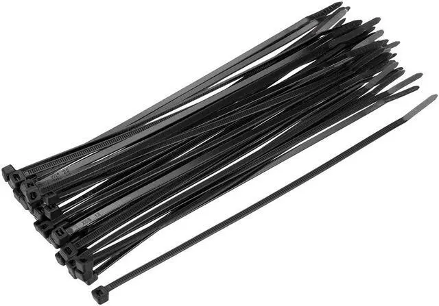 Main image of Cable Zip Ties 200mmx4mm Self-Locking Nylon Tie Wraps Black 150pcs