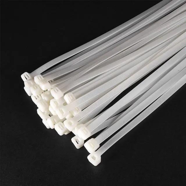 Alt view image 4 of 4 - Cable Zip Ties 500mmx4.8mm Self-Locking Nylon Tie Wraps White 40pcs
