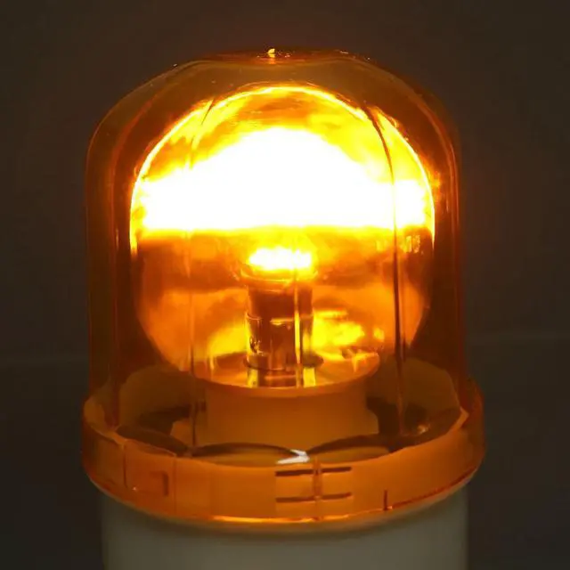 Alt view image 5 of 5 - LED Warning Light Bulb Rotating Flashing Industrial Signal Tower Lamp Buzzer 90dB AC 110V Yellow LTE1101LJ