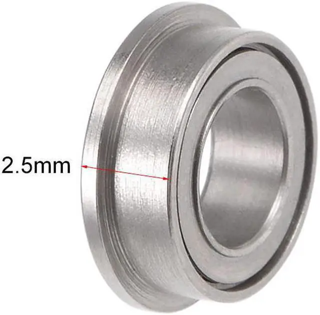 Alt view image 3 of 3 - MF74ZZ Flange Ball Bearing 4x7x2.5mm Shielded Chrome Bearings 4pcs