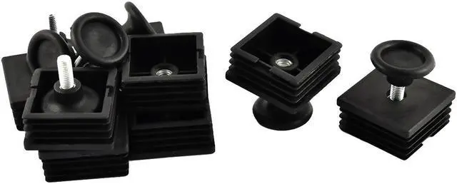 Main image of Plastic Adjustable Leveling Foot Square Tube Insert 50 x 50mm 8 Sets