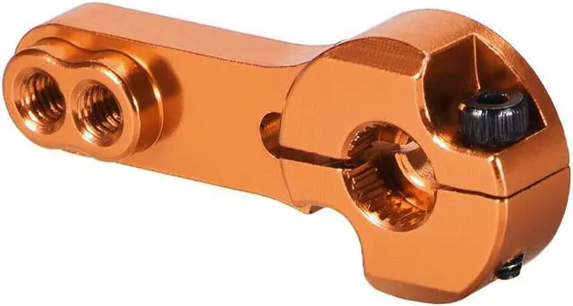 Alt view image 4 of 4 - 5PCS 25T Aluminum Servo Horns M3 Threads Metal Steering Arm for Futaba Savox Xcore RC Car Truck Buggy Airplane - Orange