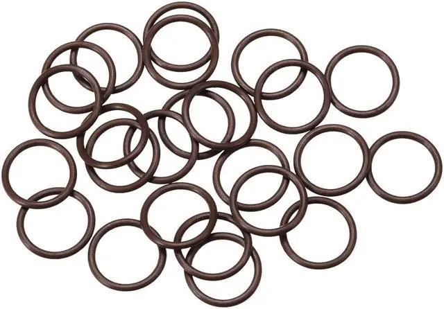Main image of Fluorine Rubber O Rings, 10mm OD, 8mm Inner Diameter, 1mm Width, Seal Gasket Brown 25Pcs