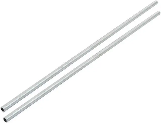 Main image of 2 Pcs Metric M10 1mm Pitch Thread Zinc Plated Pipe Nipple Lamp Parts 500mm Lenght