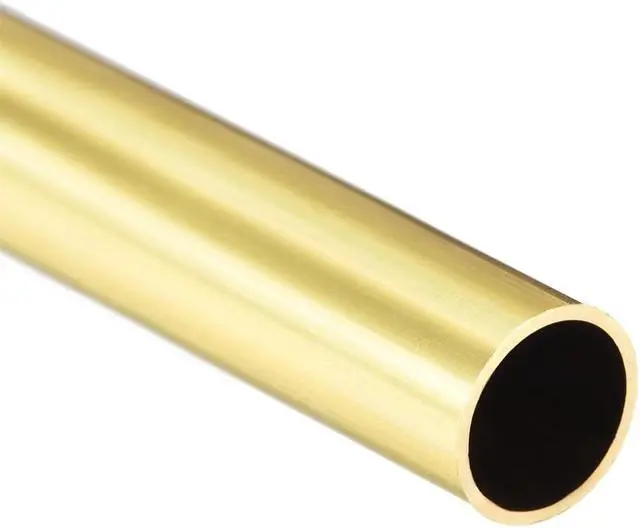 Alt view image 3 of 3 - Brass Round Tube 300mm Length 7mm OD 0.5mm Wall Thickness Seamless Straight Pipe Tubing 2 Pcs