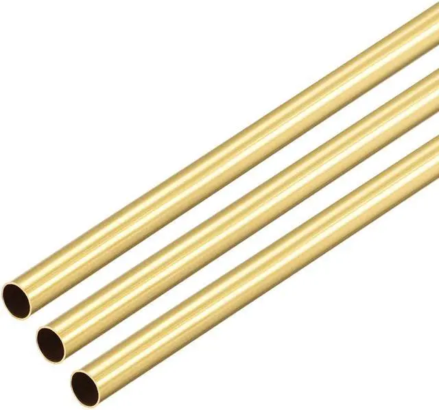 Main image of Brass Round Tube 300mm Length 4mm OD 0.2mm Wall Thickness Seamless Straight Pipe Tubing 3 Pcs