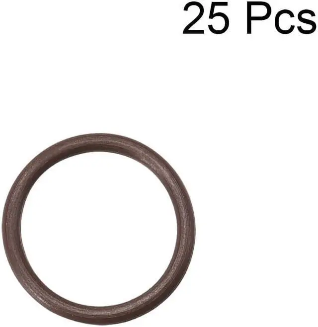 Alt view image 2 of 3 - Fluorine Rubber O Rings, 10mm OD, 8mm Inner Diameter, 1mm Width, Seal Gasket Brown 25Pcs