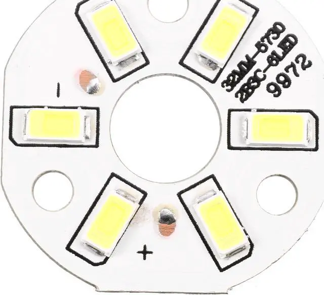 Alt view image 3 of 3 - 300mA 3W 6 LEDs 5730 SMD LED Chip Module Aluminum Board Pure White Super Bright 32mm Dia 15pcs