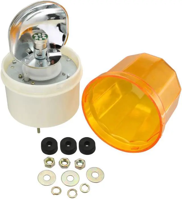 Alt view image 3 of 5 - LED Warning Light Bulb Rotating Flashing Industrial Signal Tower Lamp Buzzer 90dB AC 110V Yellow LTE1101LJ