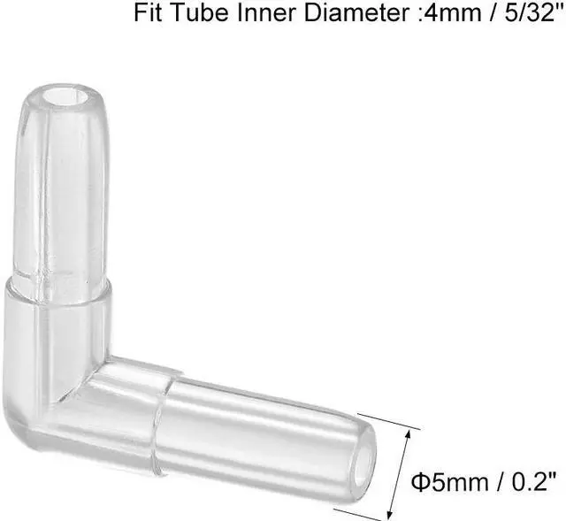 Alt view image 2 of 4 - Aquarium Air Valve Connector Plastic Inline Tubing L-Shaped Non-Return Valves for 4mm Fish Tank Pond Air Line 30pcs