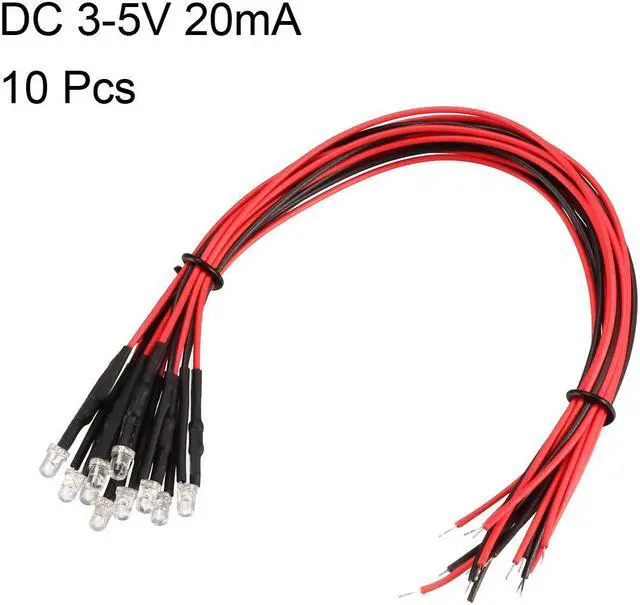 Alt view image 2 of 7 - Prewired LED Light , DC 3-5V 20mA - 3mm Yellow Pre-Wired Bulb Lamp ( 20PCS )