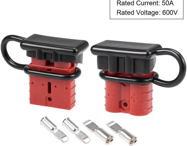 Alt view image 2 of 5 - 6 Gauge Battery Quick Connect Disconnect Kit 50A Wire Connector for Winch Auto Car Trailer Driver, Red 2pcs