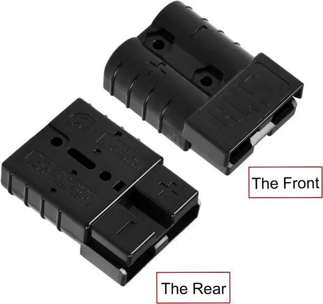 Alt view image 4 of 5 - 6 Gauge Battery Quick Connect Disconnect 50A Wire Connector for Winch Auto Car Trailer Driver, Black, 4pcs