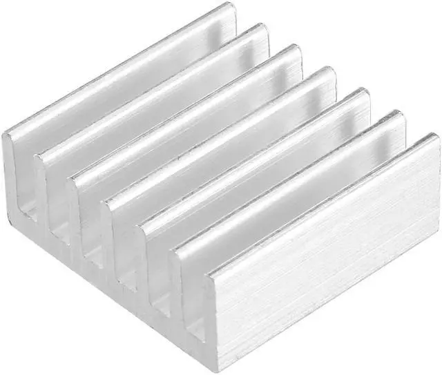 Alt view image 5 of 5 - Aluminum Heatsink Cooler Circuit Board Cooling Fin Silver Tone 14mmx14mmx6mm 20Pcs for Led Semiconductor Integrated Circuit Device