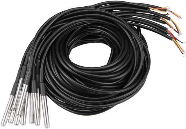 Main image of DS18B20 Temperature Sensor - Waterproof Digital Thermal Probe Temp Sensor - 2M Length - 10 Pcs