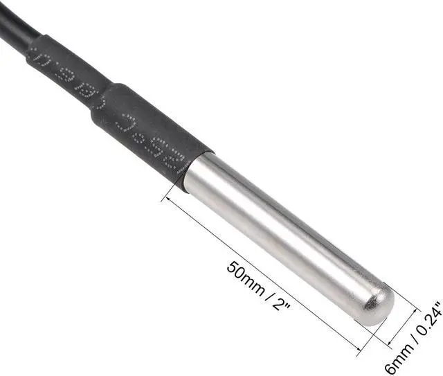 Alt view image 3 of 4 - DS18B20 Temperature Sensor - Waterproof Digital Thermal Probe Temp Sensor - 2M Length - 10 Pcs