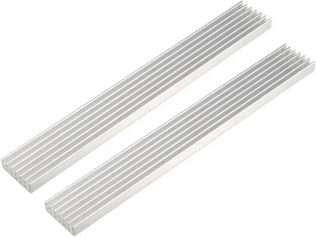 Main image of Aluminum Heatsink Cooler Circuit Board Cooling Fin Silver Tone 150mmx20mmx6mm 2Pcs for Led Semiconductor Integrated Circuit Device