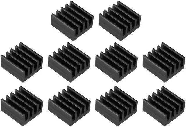 Main image of Aluminum Heatsink Cooler Circuit Board Cooling Fin Black 9mmx9mmx5mm 10Pcs for Led Semiconductor Integrated Circuit Device