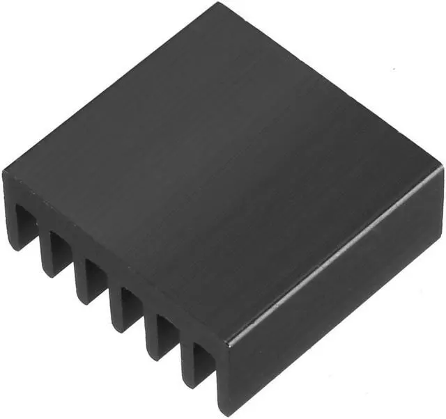 Alt view image 3 of 5 - Aluminum Heatsink Cooler Circuit Board Cooling Fin Black 14mmx14mmx5mm 10Pcs for Led Semiconductor Integrated Circuit Device