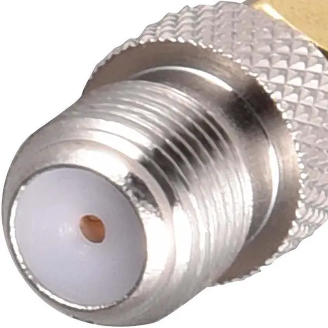 Alt view image 5 of 5 - SMA Male to F Type Female Brass Coaxial Cable RF Connector Adapter 1pcs