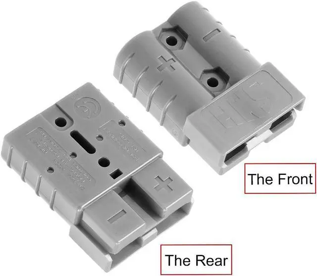 Alt view image 4 of 5 - 6 Gauge Battery Quick Connect Disconnect Kit 50A Steel Wire Harness Connector for Winch Auto Car Trailer Driver, Grey, 2pcs