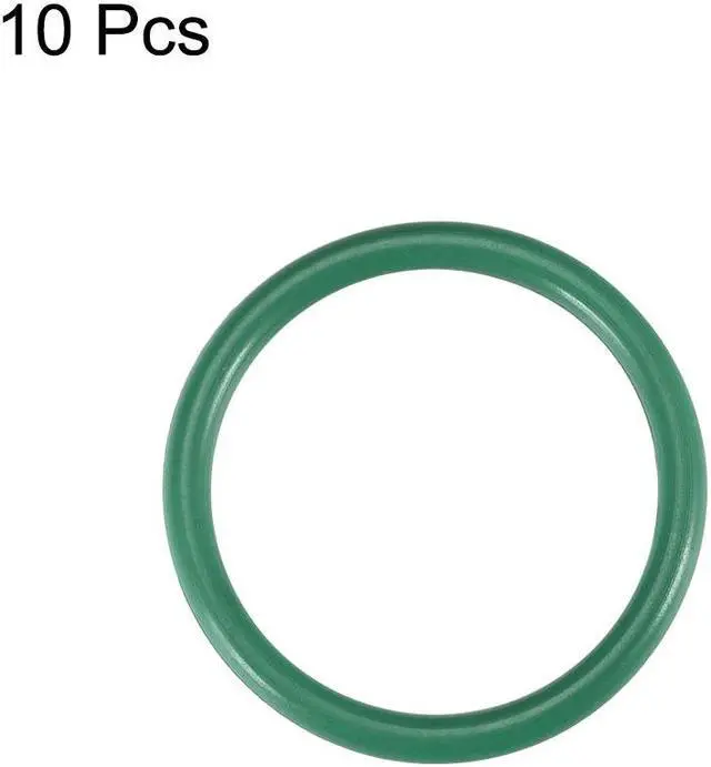 Alt view image 2 of 3 - Fluorine Rubber O Rings, 21mm OD, 17mm Inner Diameter, 2mm Width, Seal Gasket Green 10Pcs