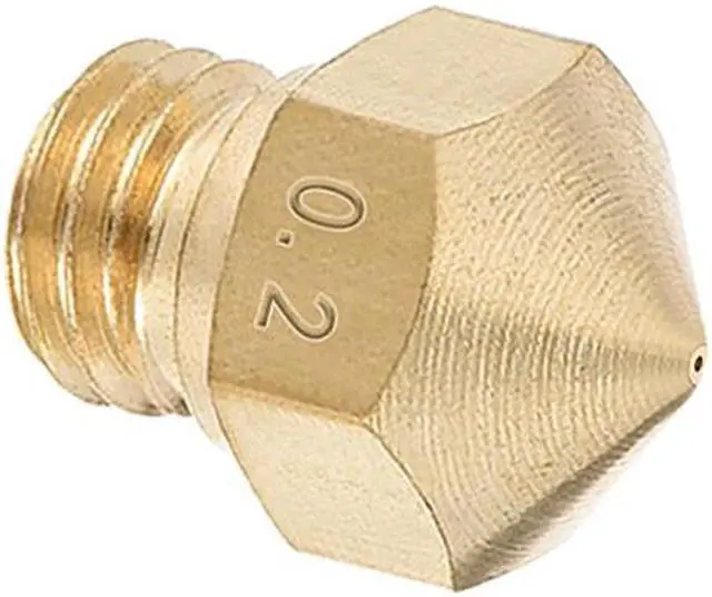 Alt view image 5 of 5 - 0.2mm 3D Printer Nozzle, Fit MK10 Extruder Head, for 1.75mm Filament Brass 5pcs