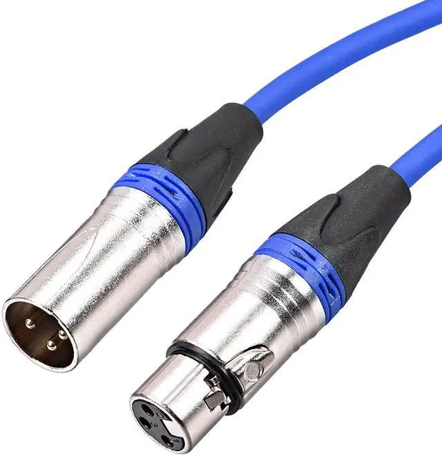 Alt view image 3 of 3 - XLR Male to XLR Female Cable Line for Microphone Video Camera Sound Card Mixer Blue Silver Tone XLR Blue Line 2M  6.56ft