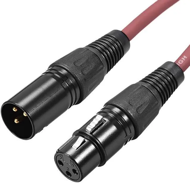 Alt view image 3 of 3 - XLR Male to XLR Female Cable Line for Microphone Video Camera Sound Card Mixer Brown Line 1M 3.2ft