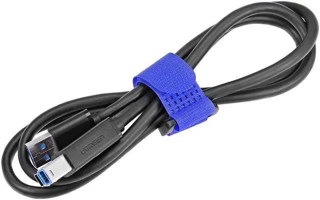 Alt view image 4 of 4 - 2pcs Hook and Loop Straps, 3/4-inch x 28-inch Securing Straps Reusable Fastening Cable Tie (Blue)