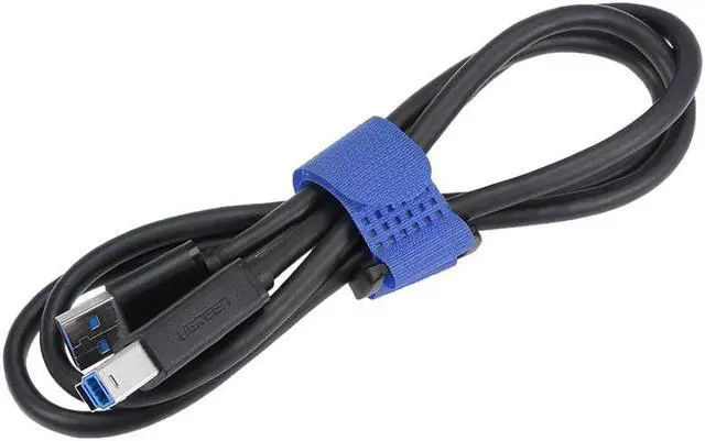 Alt view image 4 of 4 - 20pcs Hook and Loop Straps, 3/4-inch x 18-inch Securing Straps Reusable Fastening Cable Tie (Blue)