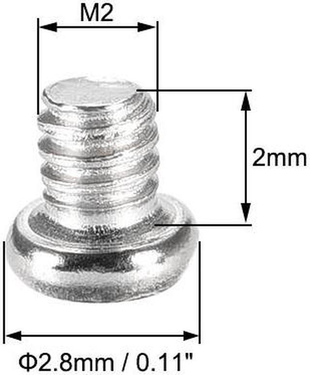 Alt view image 3 of 3 - M2 x 2mm Laptop Notebook Computer Screws Phillips Head Screw Silver Tone 2.8mm Dia Screw Head for IBM HP Dell Lenovo Gateway Acer Samsung 200pcs