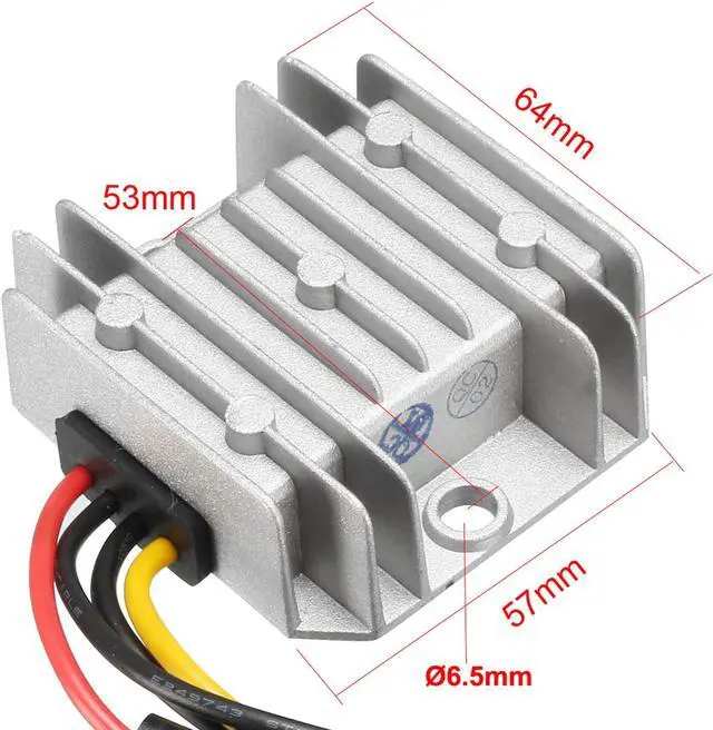 Alt view image 3 of 5 - DC 12V 24V 36V To DC 5V 10A 50W Waterproof Car Power Supply Converter Regulator