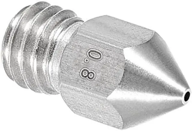 Alt view image 5 of 5 - 0.8mm 3D Printer Nozzle, Fit for MK8, for 1.75mm Filament Stainless Steel 5pcs