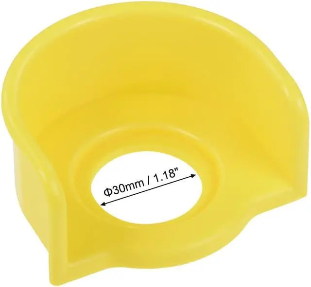 Alt view image 2 of 4 - 30mm Half Circle Emergency Stop Switch Push Switch Button Protective Cover Yellow 2pcs