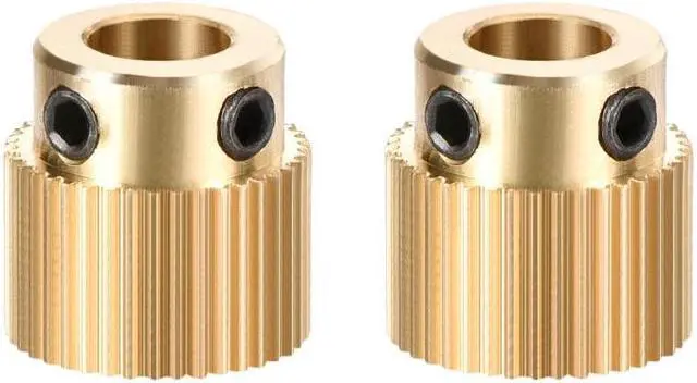 Main image of Brass Drive Gear Extruder Wheel 40 Teeth 5mm Bore 2pcs