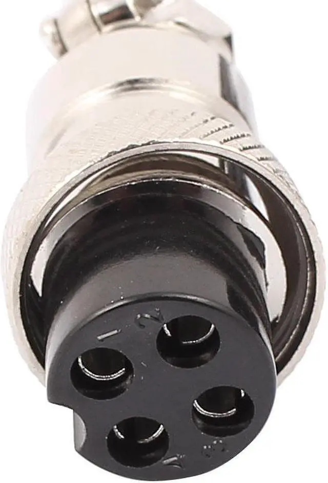 Alt view image 3 of 3 - GX16 4 Pin Male/Female Head Aviation Socket Connector Electrical Cable 2m