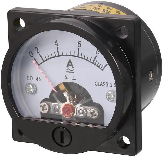 Main image of Class 2.5 Accuracy AC 0-10A Round Analog Panel Meter Ammeter Black