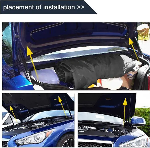 Alt view image 3 of 3 - Unique Bargains 420mm Length M8 Thread 250N Force Ball Joint Lift Support Gas Spring Stay 2 Pcs