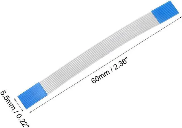 Alt view image 3 of 4 - Flexible Flat Cable, 10 Pins 0.5mm Pitch 60mm FPC FFC Flexible Ribbon Cable for LCD TV Car Audio DVD Player Laptop 10Pcs (A Type)