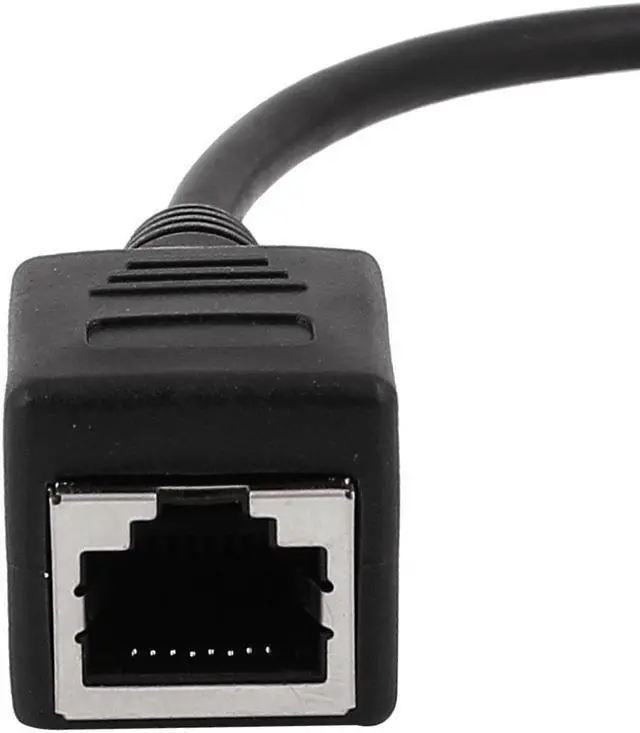Alt view image 2 of 3 - 2pcs 30cm Ethernet Lan Male to Female Network Cable RJ45 Extension Extender Cord