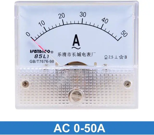 Alt view image 2 of 6 - Unique Bargains AC 0-50A Analog Panel Ammeter Gauge Ampere Current Meter 85L1 2.5 Error Margin