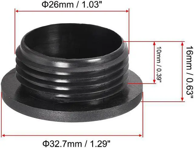 Alt view image 2 of 3 - G3/4 Nylon Male Threaded Cable Gland Screw End Cap Cover Black