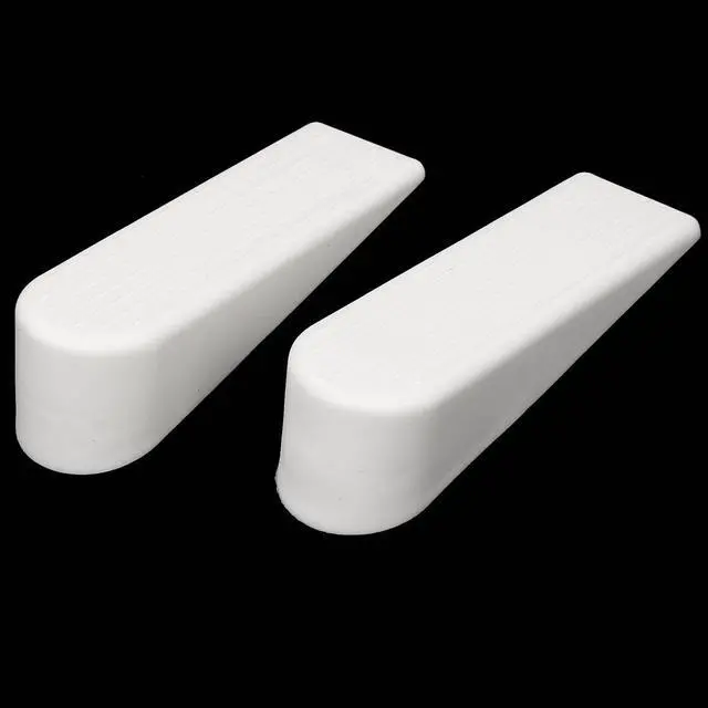 Alt view image 4 of 4 - Home Office Rubber Safety Wedge Door Stopper Doorstop White 100mm Length 2pcs