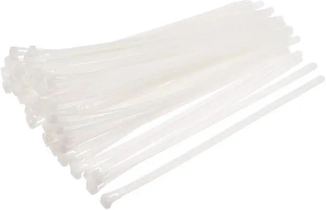 Main image of Reusable Cable Ties 400mmx7.4mm Adjustable Nylon Zip Ties Wraps White 40pcs